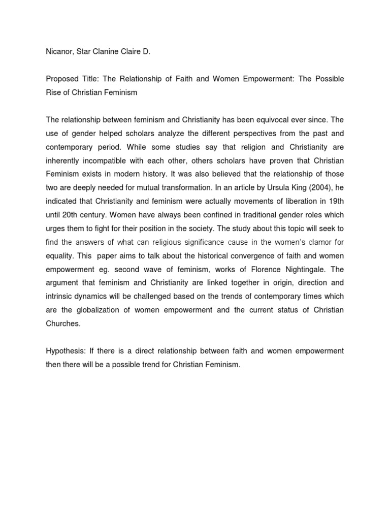 Christian Feminism | PDF | Feminism | Gender Studies