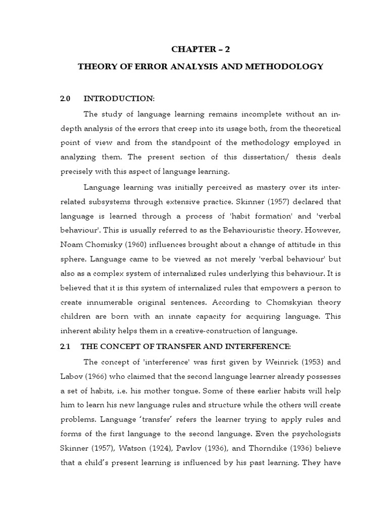 Error Analysis in Language Learning | PDF | Second Language | Second ...