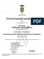 El Servicio Nacional de Aprendizaje SENA: Yerson Julian Casiano Rodriguez