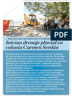 14-08-19 Inician drenaje pluvial en colonia Carmen Serdán