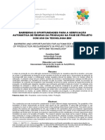 002 - Barreiras e Oportunidades para A Verificação Automática de Regras Da Produção Na Fase de Projeto Com Uso Da Tecnologia Bim