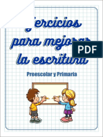 Fichas de Ejercicios para Mejorar La Escritura para Pre-Básica y Básica PDF