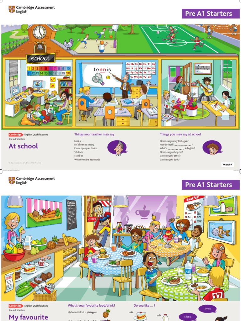 Pre A1 Starters Word List Picture Book