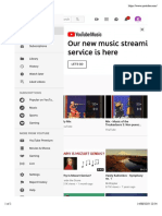 YouTube music streaming service launched