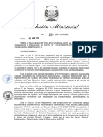 R.M. #130-2019-VIVIENDA - Modificación D.S. #001-2016-VIVIENDA