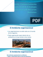 Ambiente, Comportamiento Organizacional, Estrategia Organizacional y