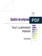 Tema 3 - La Administracion Empresarial