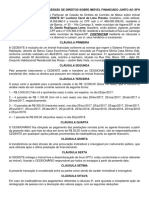 Contrato de cessão de financiamento imobiliário