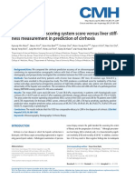 Ultrasonographic Scoring System Score Versus Liver Stiff-Ness Measurement in Prediction of Cirrhosis