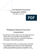 Philippine Deposit Insurance Corporation (PDIC) : R.A. 3591, As Amended