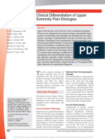 Clinical Differentiation of Upper Extremity Pain Etiologies