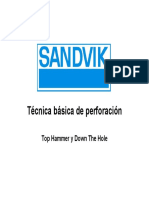 Tecnica Basica de Perforacion Top Hammer PDF