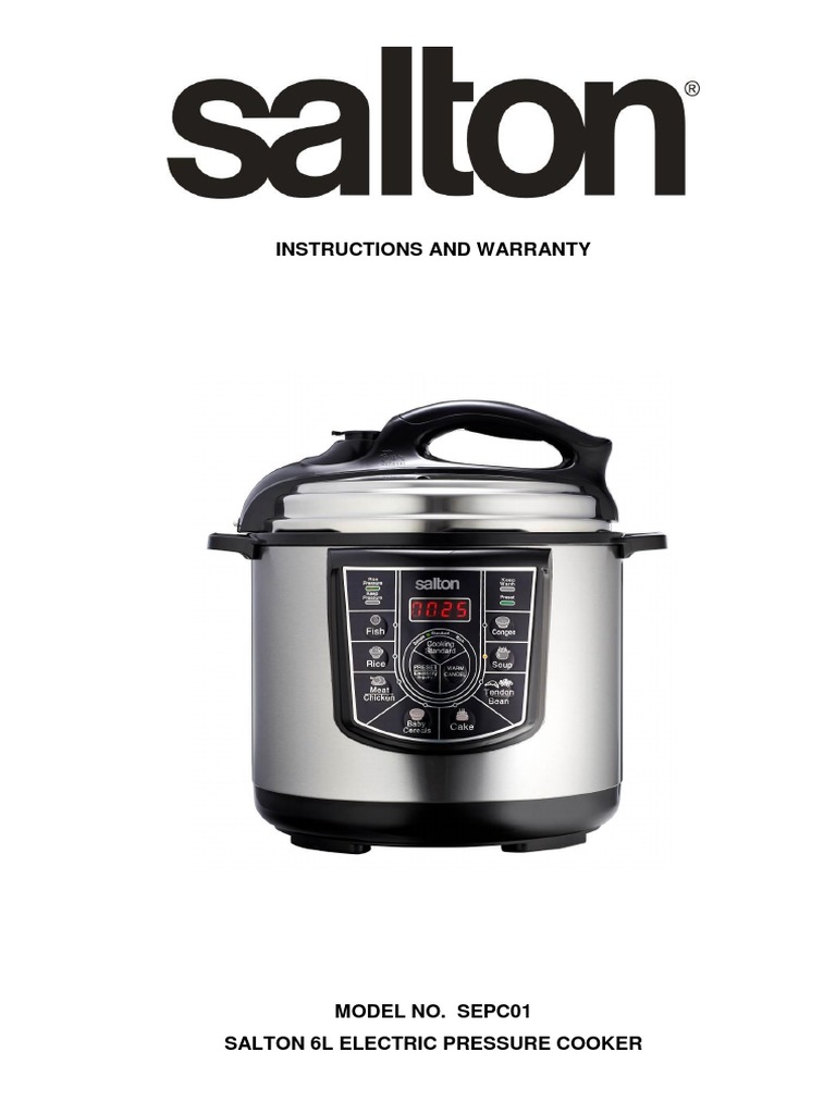 Salton 6 Cup Rice Cooker & Steamer - Black 