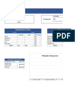 Orçamento mensal com controle de receitas e despesas