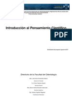 Introducción Al Pensamiento Científico 2018-2019 UNAM