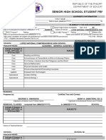 Senior High School Student Permanent Record: Republic of The Philippines Department of Education