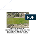 Plan de Trabajo Mantenimiento de Estadio