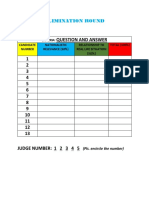 CRITERIA For Judging Elimination