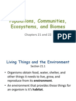 Populations, Communities, Ecosystems, and Biomes
