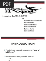 Download Economic implication on Break even Point by Parvaz Shaikh SN42191369 doc pdf