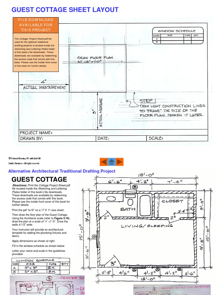 Guest Cottage Sheet Layout: File Download Available For This Project ...
