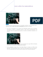 Datos Curiosos Sobre Las Matemáticas