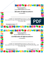 Certificate of Appreciation: City Social Welfare and Development Office