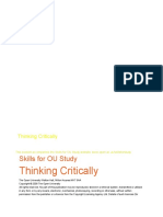 Thinking Critically: Skills For OU Study