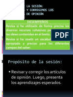 5 COM3-U3-SESION 05 Revisamos y Corregimos Los Artículos de Opinión