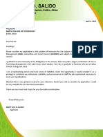 App Letter Sample