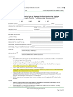 Appendix H - Sample Form of Request For Non-Destructive Testing In-Lieu of Hydrostatic Test For Facilities Under Construction