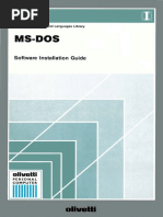 Olivetti - MS-DOS 3.30 - Software Installation Guide