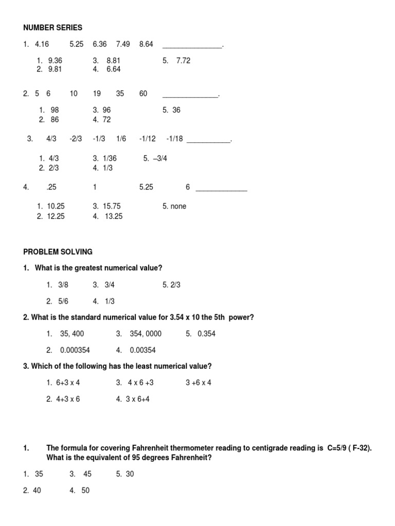 Number Series Trial 2 | PDF | Nature | Teaching Mathematics