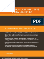 ARGUMENTASI HUKUM 3 (Aturan Hukum Dan (JENIS) Kaidah Hukum)