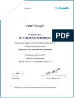 Certificate: Dr. Yuniar Fajri Soebasir