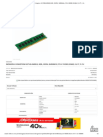 Memoria Kingston Kcp424ns8 - 8, 8gb, Ddr4, 2400mhz, Pc4-19200, Dimm, Cl17, 1.2v