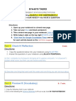 Intro To Newton Notes 8 15-8 16 Independent Tasks 1