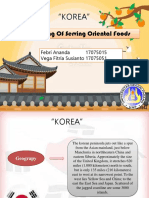 "Korea": Processing of Serving Oriental Foods