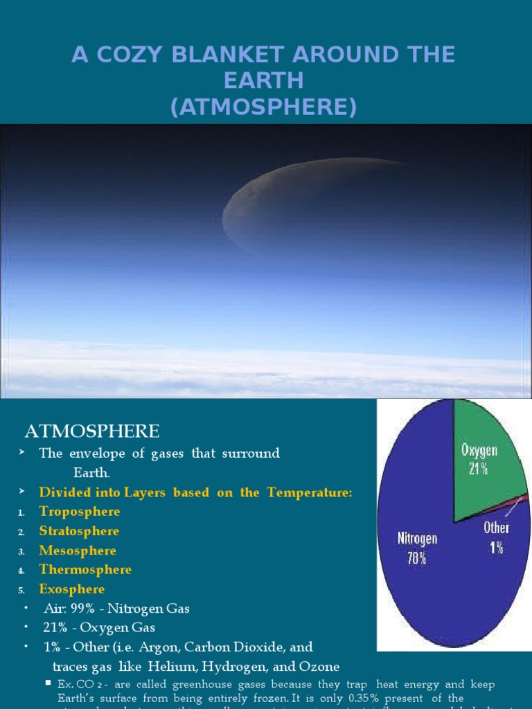 A Cozy Blanket Around The Earth (Atmosphere) PDF Atmosphere Of
