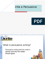 How To Write A Persuasive Essay