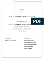 Project Onforeign Direct Investment