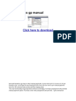 Ms Dynamics GP Manual: Click Here To Download