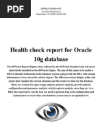 Health Check Report For Oracle 10g Database