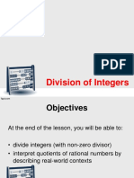 Dividing Integers Sign Rules