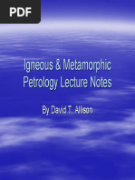 Igneous & Metamorphic Petrology Lecture Notes