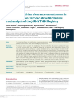 Impact of Creatinine Clearance