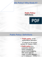 Public Policy Definitions and Why Study It