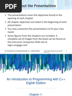 About The Presentations: An Introduction To Programming With C++, Eighth Edition 1