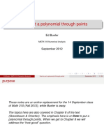 How To Put A Polynomial Through Points: Ed Bueler