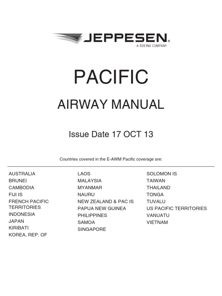 Pacific Airway Manual Pacific Ocean Air Traffic Control